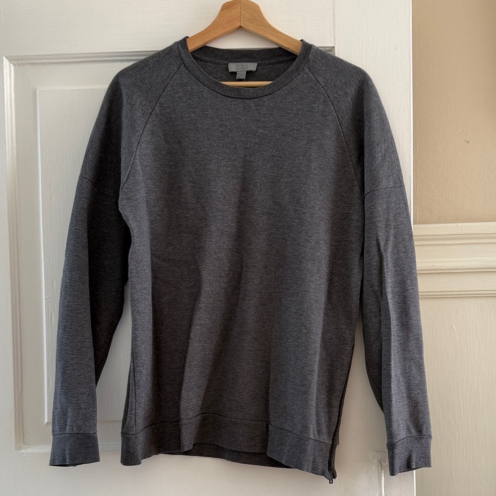 COS Men's Charcoal Crewneck Sweater